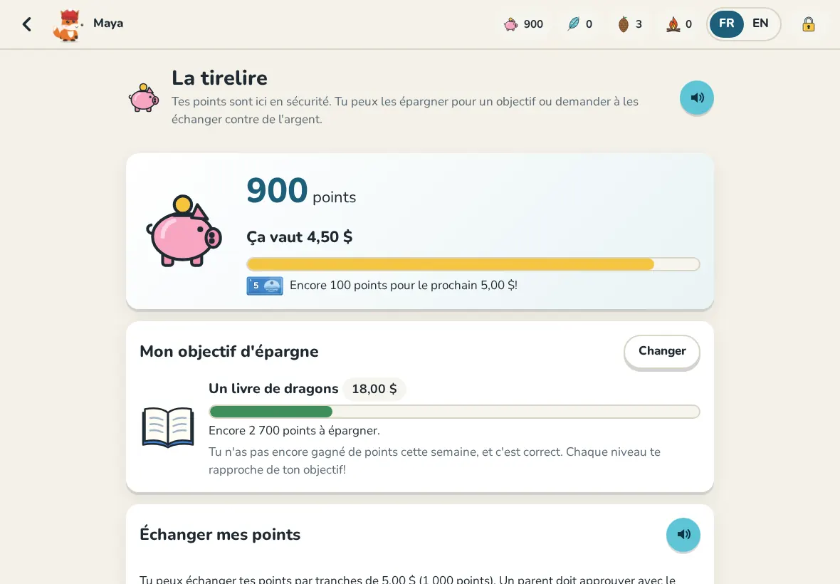 La tirelire d'un enfant avec un objectif d'épargne